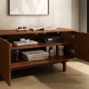 Ver imagem 4 de Rack Madeira 170 cm Sala TV 70'' Moderno Castanho Lita Idimex