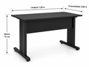 Ver imagem 4 de Mesa Secretária Pé de Ferro 1200 x 600 mm - Linha Studio: Preto