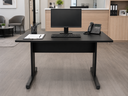 Ver imagem 1 de Mesa Secretária Pé de Ferro 1200 x 600 mm - Linha Studio: Preto
