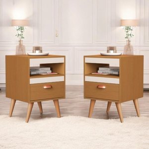 Kit Mesa Cabeceira 2 Unidades Bariloche Ype Off White