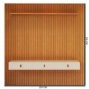 Ver imagem 3 de Painel para TV até 60 Polegadas Ripado MDF 250CMX229CM Royale Yescasa Naturale/Off White