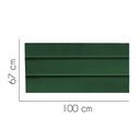 Ver imagem 3 de Painel Estofado Luxo Argentina Solteiro Madeira Maciça Suede Verde Musgo Gat Magazine 100cm