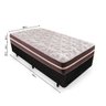 Cama Box Solteiro + Colchão de Molas - Anjos - Classic Superlastic 88x188x57cm:preto - 2