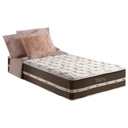 Cama Box Solteiro + Colchão de Molas - Anjos - Classic Superlastic 88x188x57cm:preto - 3
