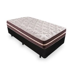 Cama Box Solteiro + Colchão de Molas - Anjos - Classic Superlastic 88x188x57cm:preto - 1