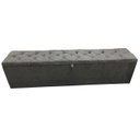 Ver imagem 3 de Recamier Puff Baú - Capitonê - Beira de Cama - 1,58 Cm - Cinza Chumbo
