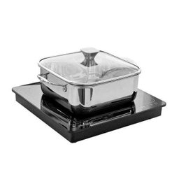 Combo de Mesa de Aquecimento a Indução 220 V Tramontina com Panela Quadrada Suporte para Tampa e - 2