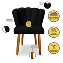 Ver imagem 2 de Kit 02 Cadeiras para Mesa de Jantar Flor Pés Palito - Balaqui Decor Cor:preto