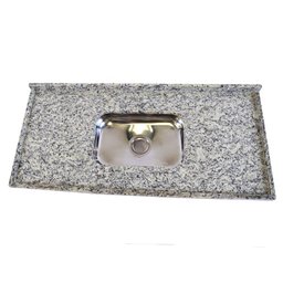 Pia de Cozinha Arabesco Levorato Pias – 150x55cm – Granito Cinza Arabesco - 3