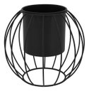 Ver imagem 1 de Cachepô Decorativo Vaso Planta Metal 25x29x29cm Preto