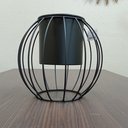 Ver imagem 2 de Cachepô Decorativo Vaso Planta Metal 25x29x29cm Preto