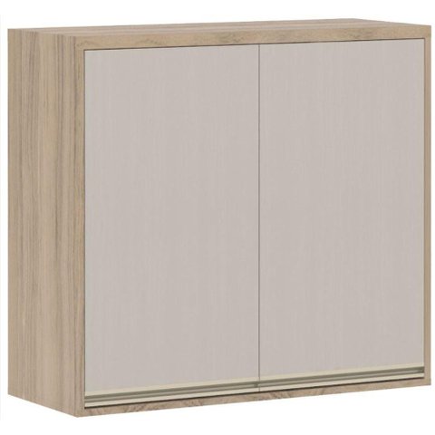Armário Luciane Yara 2 Portas 80cm Vanilla-grafite