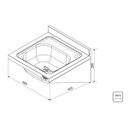 Ver imagem 2 de Lavatório de Parede Industrial com Suporte Inox 40x40,5x28cm Tramontina 95000005