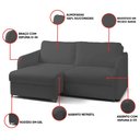 Ver imagem 3 de Sofá Retrátil Reclinável 4 Lugares 256cm Amsterdã Suede K01 - D’Rossi