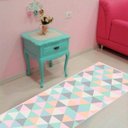 Ver imagem 3 de Tapete Mosaico Triangulos Rosa Casa Dona Antiderrapante 100 x 140cm