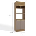Ver imagem 5 de Kit Forno Torre Quente Cozinha Botanic 70cm 03 Portas M627 Kappesberg - Nogueira/fendi