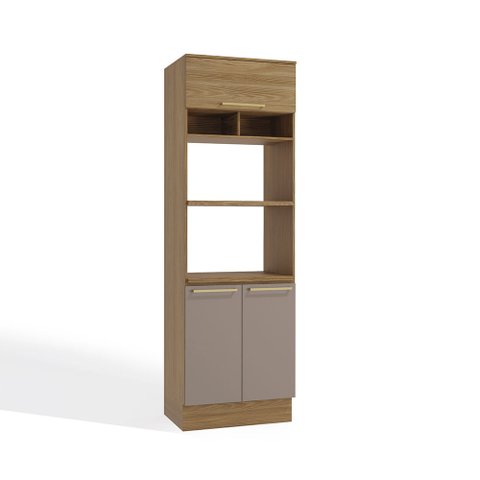 Kit Forno Torre Quente Cozinha Botanic 70cm 03 Portas M627 Kappesberg - Nogueira/fendi