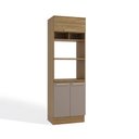Ver imagem 1 de Kit Forno Torre Quente Cozinha Botanic 70cm 03 Portas M627 Kappesberg - Nogueira/fendi