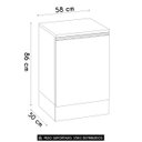 Ver imagem 4 de Balcão de Cozinha 58cm 1 Porta Grace Grafite Z44 - Mpozenato