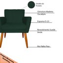 Ver imagem 6 de Kit 3 Poltronas Decorativa para Sala de Estar Cecília Suede Verde - Montanaris Decor Md Montanaris D
