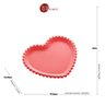 Conjunto 4 Pratos Sobremesa Porcelana Coração Beads Vermelho 28514 - 10