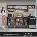 Ver imagem 6 de Armário de Cozinha Compacta 229cm Rustic/Preto Emilly Madesa 13