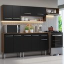 Ver imagem 1 de Armário de Cozinha Compacta 229cm Rustic/Preto Emilly Madesa 13