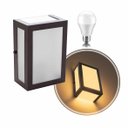 Ver imagem 1 de Arandela 5 Vidros Alumino Externa Marrom + Led A60 12w Br. Quente St2777