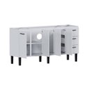 Ver imagem 6 de Gabinete para Cozinha em Aço Novo Vênus - Pia 180cm Branco