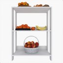 Ver imagem 7 de Fruteira para Cozinha para Armazenamento de Itens com Sapatas Plásticas Nos Pés - Branco