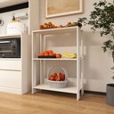 Ver imagem 2 de Fruteira para Cozinha para Armazenamento de Itens com Sapatas Plásticas Nos Pés - Branco