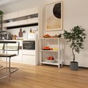 Ver imagem 3 de Fruteira para Cozinha para Armazenamento de Itens com Sapatas Plásticas Nos Pés - Branco