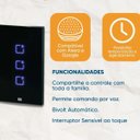 Ver imagem 5 de Interruptor Touch Wi-fi 3 Botões Weg Home Preto Alexa