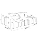 Ver imagem 2 de Sofá Ilha com Puff para Sala Living 245cm Amber M03 Bouclê Bege Claro - Lyam Decor