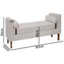 Ver imagem 5 de Kit Cabeceira e Calçadeira Baú para Cama Box Solteiro 90cm Pietro Bouclê - Sofa Store:bouclê Bege Ma