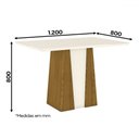 Ver imagem 3 de Mesa de Jantar 4 Lugares Katy Nature/off White/linho - Pnr Móveis