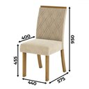 Ver imagem 4 de Mesa de Jantar 4 Lugares Katy Nature/off White/linho - Pnr Móveis