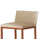 Ver imagem 4 de Kit 3 Banquetas Alta Dani Reforçada Decorativa Balcão Bancada Cozinha Bar Base Bronze Courino Bege