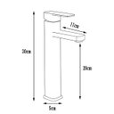 Ver imagem 6 de Torneira Gourmet Slim Quadrada para Banheiro Lavabo Lavatorio Preta Bica Alta Aerador Monocomando