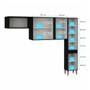 Ver imagem 5 de Ármário de Cozinha Modulada 3 Peças Milão Menu Móveis Preta