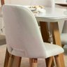 Conjunto de Jantar Mesa com Vidro Bennett 4 Cadeiras Drop - Cinamomo C/ Off White - 3