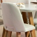 Ver imagem 3 de Conjunto de Jantar Mesa com Vidro Bennett 4 Cadeiras Drop - Cinamomo C/ Off White