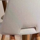 Ver imagem 4 de Conjunto de Jantar Mesa com Vidro Bennett 4 Cadeiras Drop - Cinamomo C/ Off White