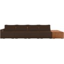 Ver imagem 3 de Sofá Ilha Modular para Sala 392cm com Puff Dublin K01 Veludo Marrom Sintético Caramelo - Lyam Decor