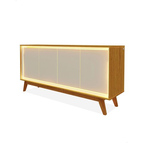 Buffet Lumier 160 com Pés Madeira Luz LED Neon Naturale Off
