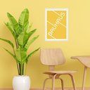 Ver imagem 1 de Quadro Bauhaus Amarelo - Tipografia 24x18cm - com Vidro:moldura Branca