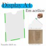 10 Display Parede Quadro Avisos Porta Folha A4 Acrílico Vert - 1