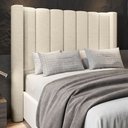 Ver imagem 2 de Cabeceira Casal Queen Cama Box 160cm Claire I02 Linho Bege - Mpozenato
