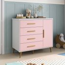 Ver imagem 1 de Cômoda para Quarto Infantil Kids Espresso Móveis Rosa/Branco