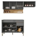 Ver imagem 3 de Cozinha Modulada Line Composição 1 Gris Freijó - Kits Paraná